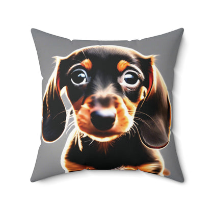 Weiner Dog Spun Polyester Square Pillow