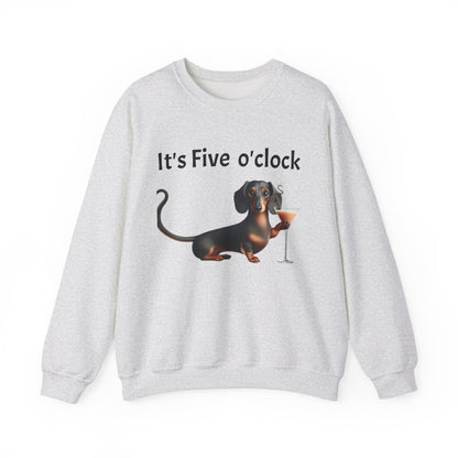 Weiner Dog Five O'clock Unisex Heavy Blend™ Crewneck Sweatshirt