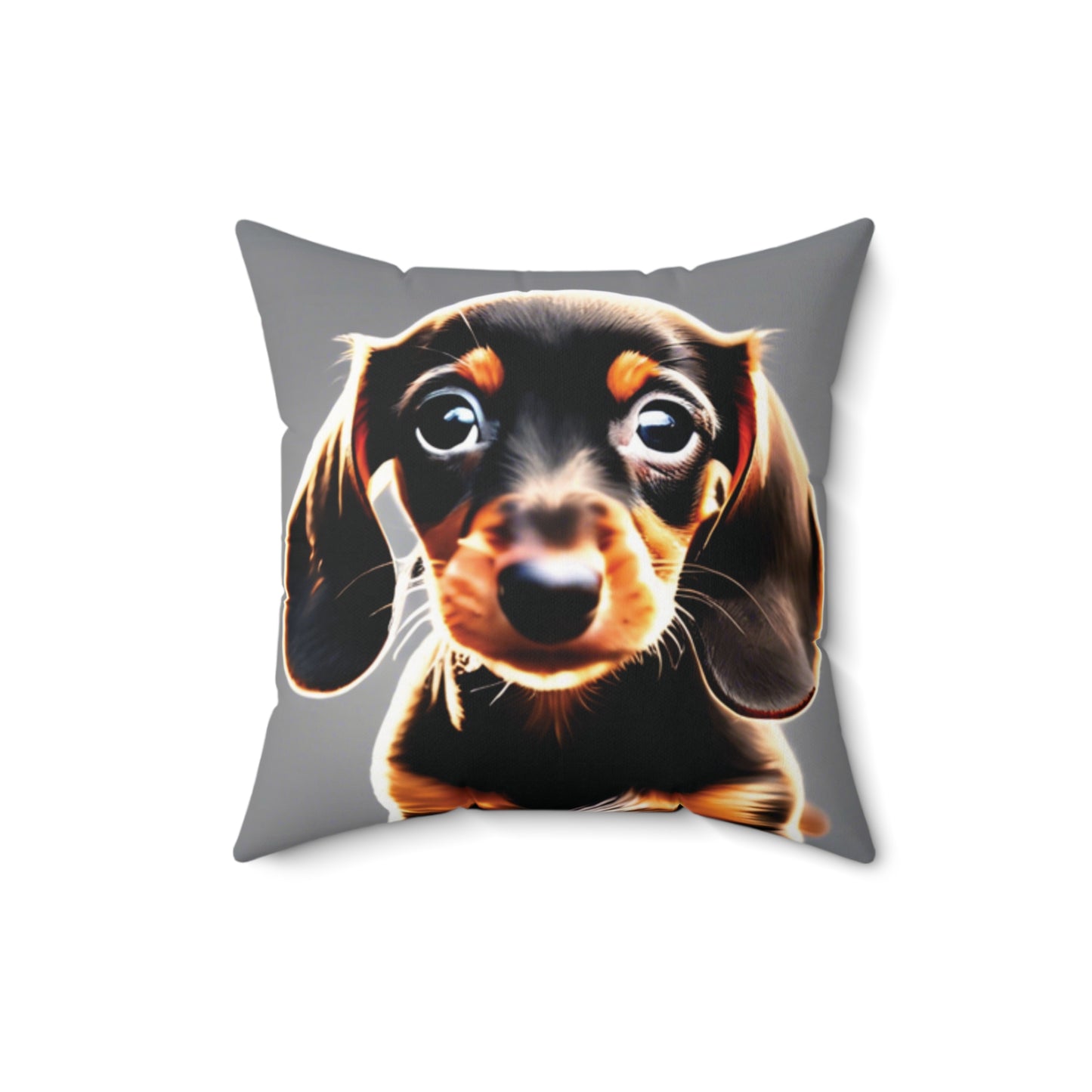 Weiner Dog Spun Polyester Square Pillow