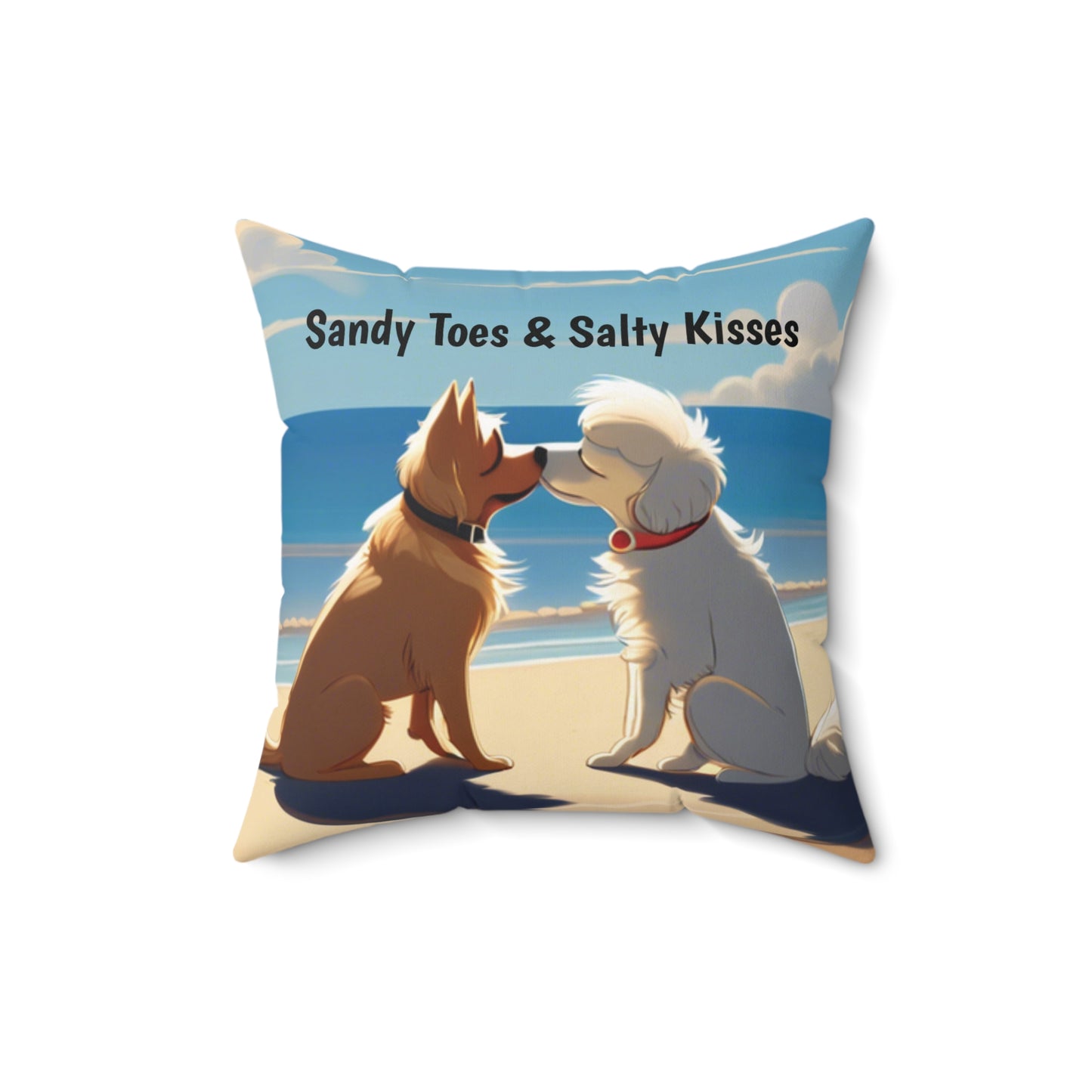 Sandy Toes & Salty Kisses Square Pillow