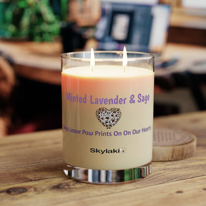 Minted Lavender & Sage Scented Candle - Full Glass, 11oz