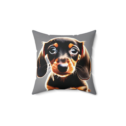 Weiner Dog Spun Polyester Square Pillow