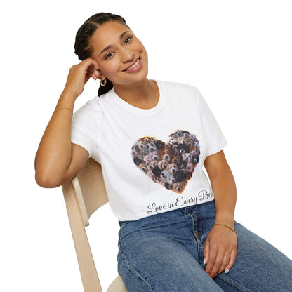 Dog Heart T-Shirt - "Love in Every Beat" Rescue Pet Tee for Dog Lovers