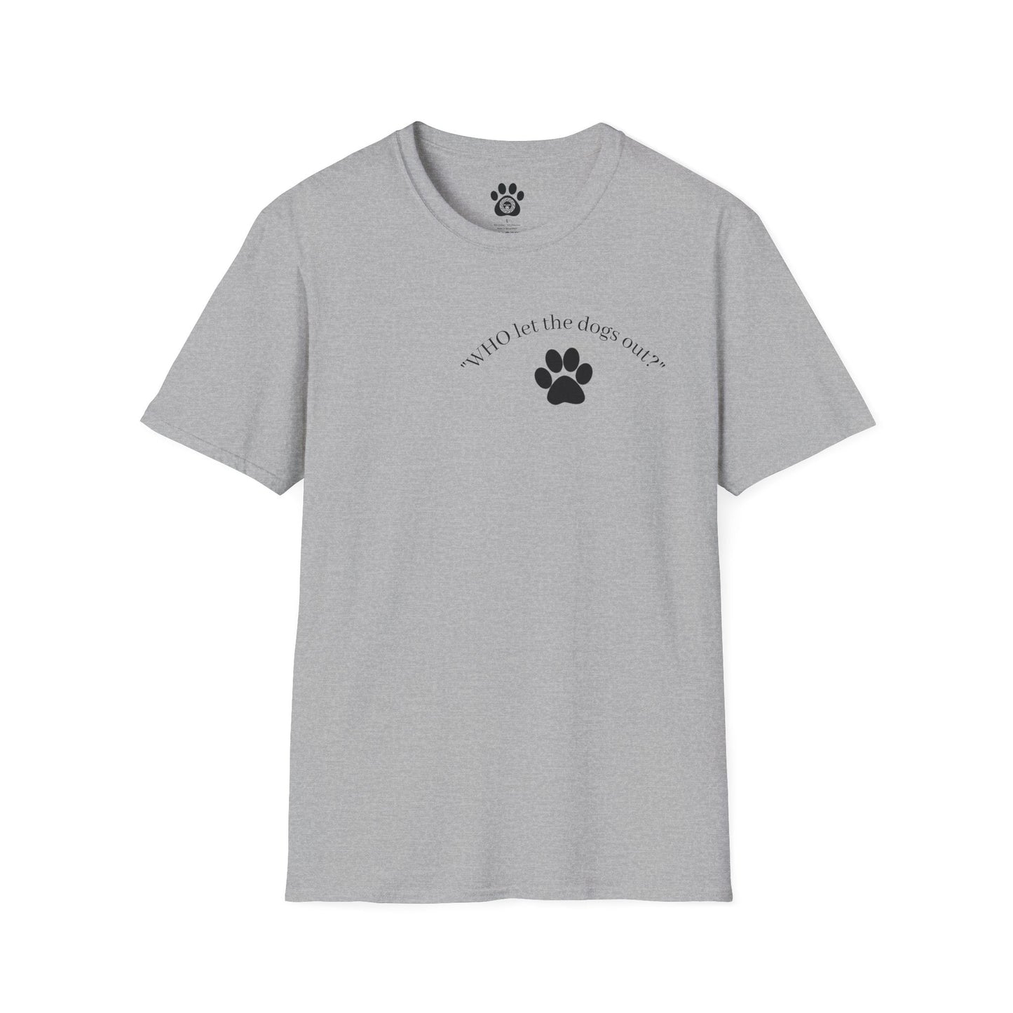 Who Let the Dogs Out? Skylaki Brand paw print tee with soft cotton material and minimalist design