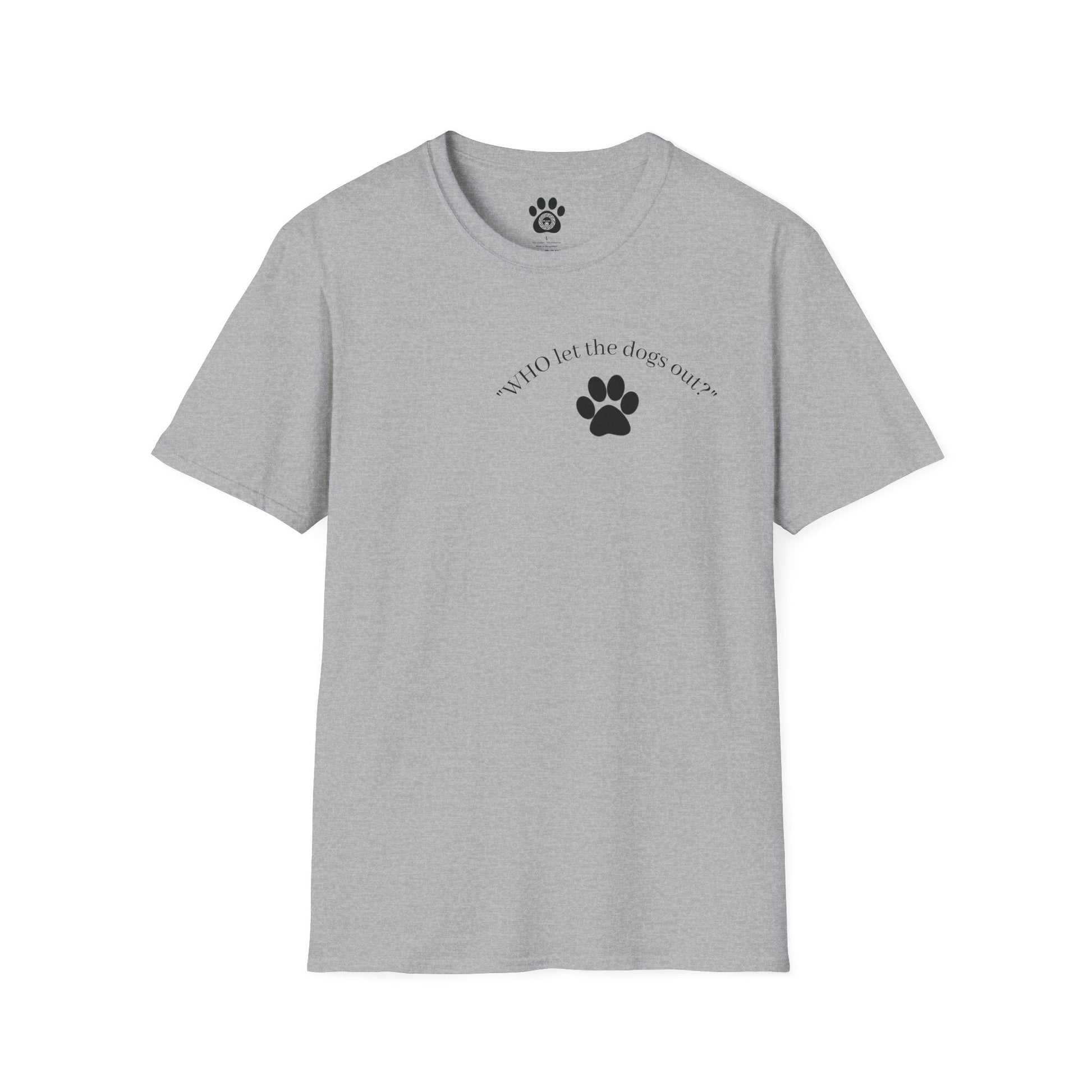 Who Let the Dogs Out? Skylaki Brand paw print tee with soft cotton material and minimalist design