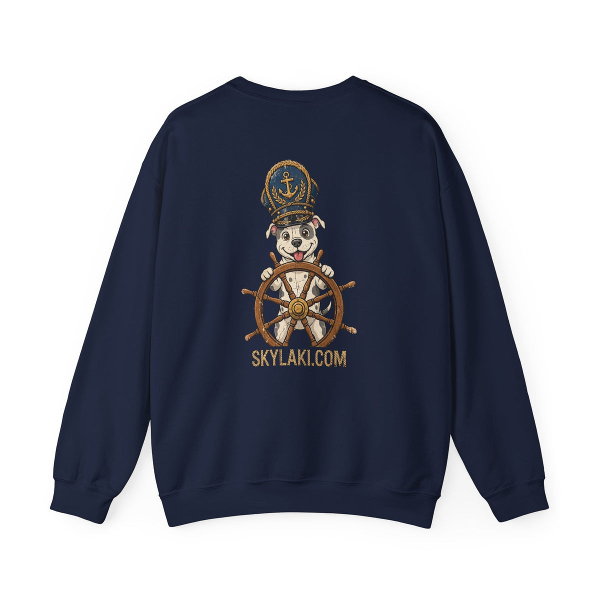 Captain Pitball Sweatshirt Nautical Dog Unisex Skylaki Design
