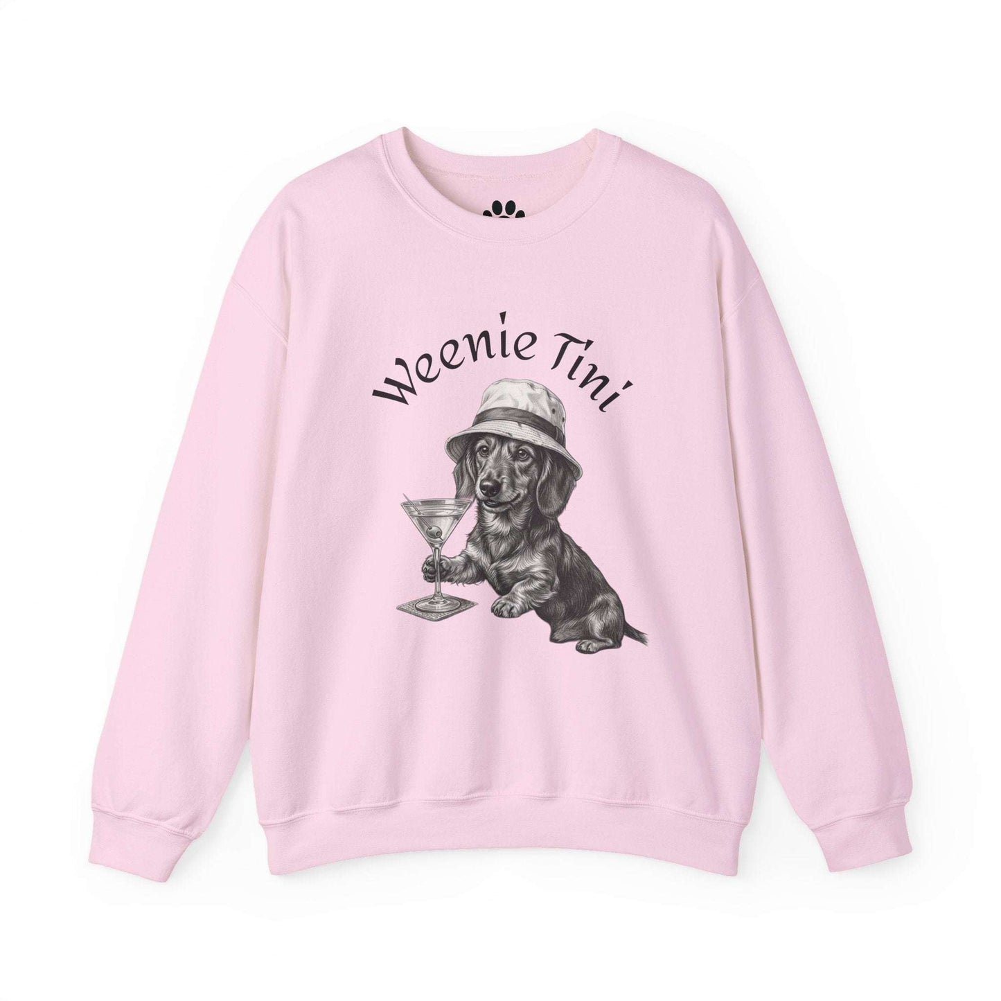 Skylaki Brand Unisex— 'Weenie Tini' Dachshund Cocktail Crewneck
