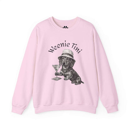 Skylaki Brand Unisex— 'Weenie Tini' Dachshund Cocktail Crewneck