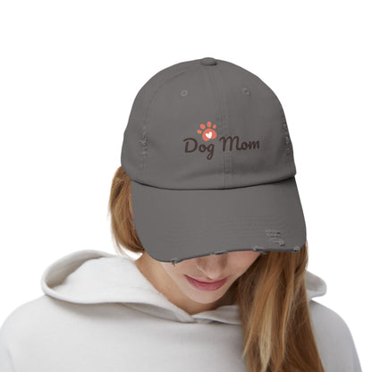 Unisex Distressed Dog Mom Cap