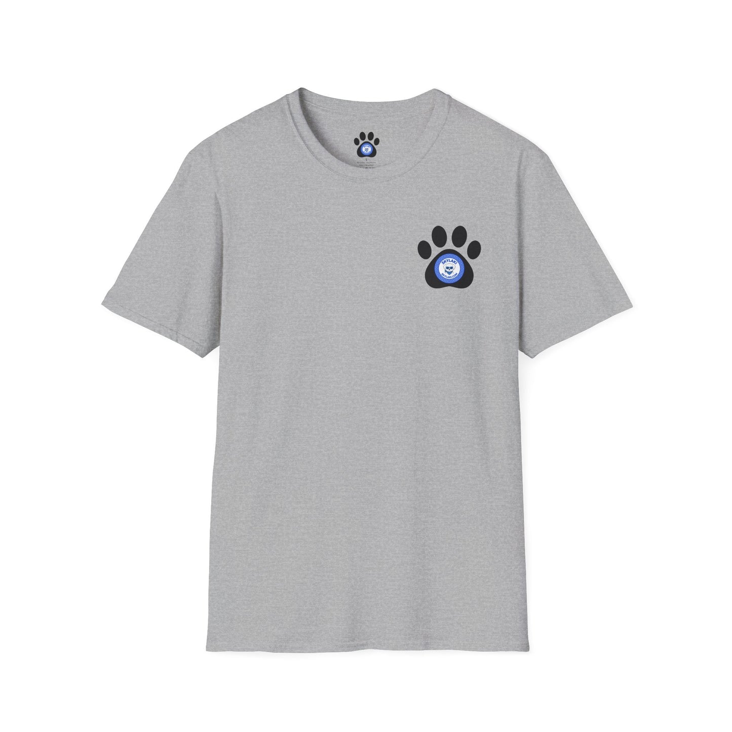 Unisex 100% cotton Will Work for Souvlaki Dog Shirt with paw print emblem for dogs