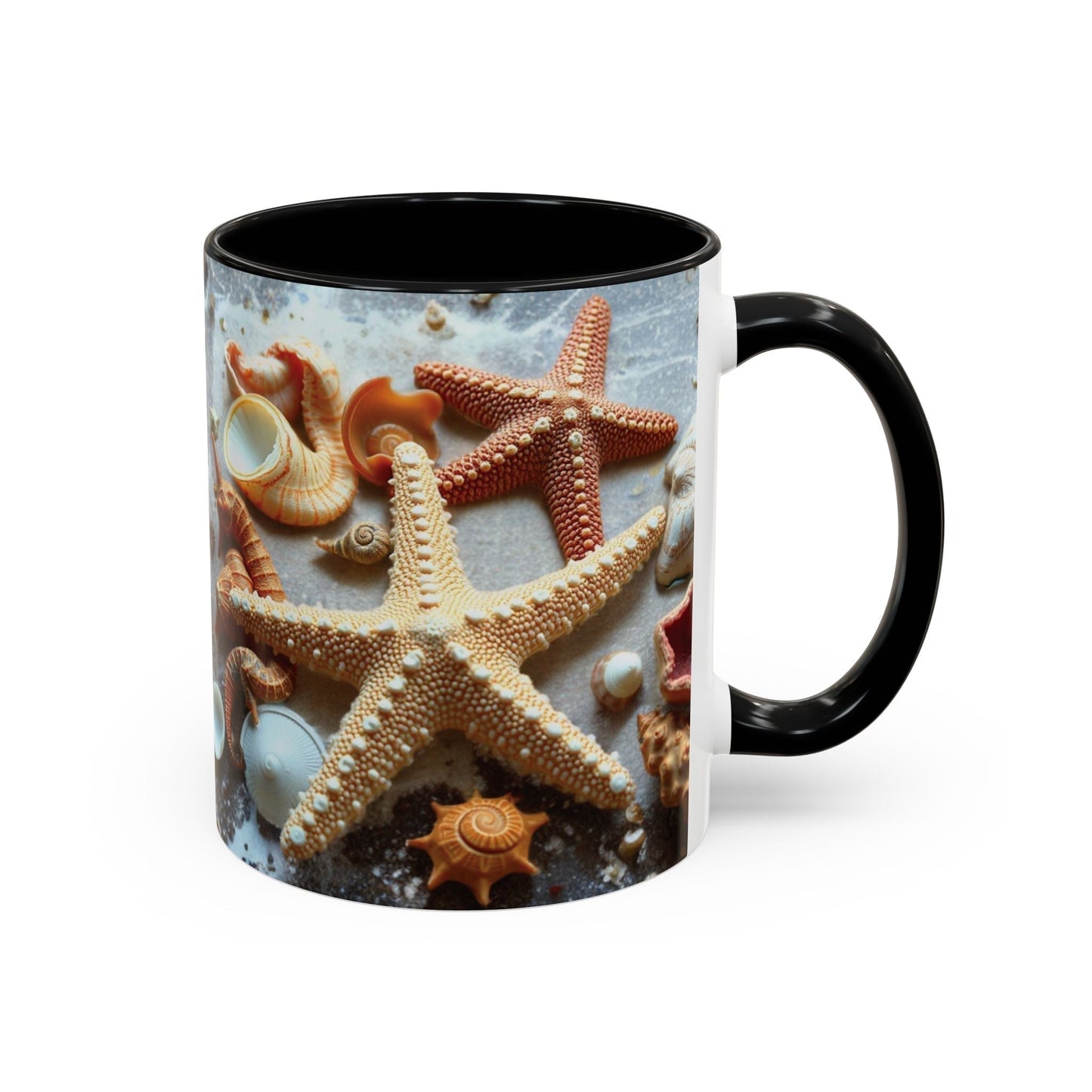 Drinkware: Beach-Themed Accent Coffee Mug with Nautical Design