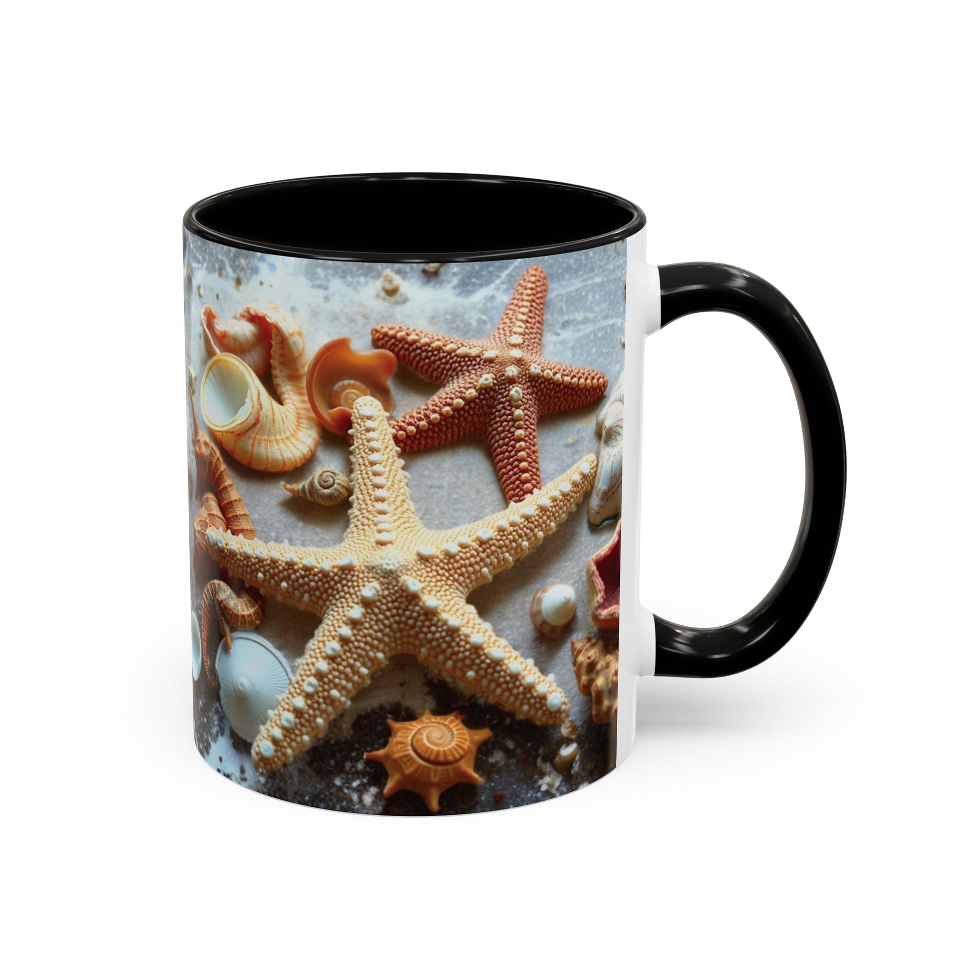 Drinkware: Beach-Themed Accent Coffee Mug with Nautical Design