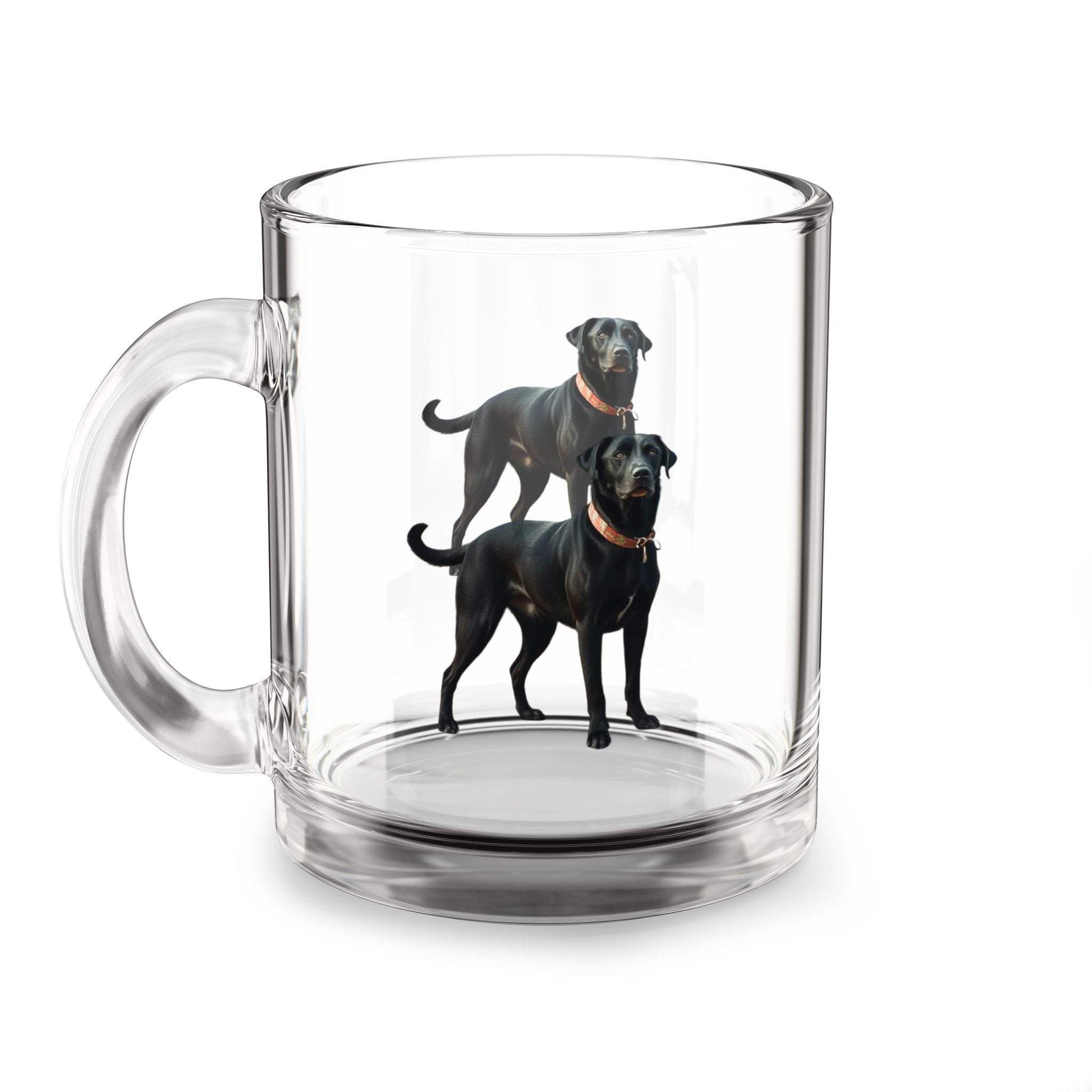 Glass Mug for Dog Lovers with Custom Design, 10oz, Clear and Stylish.