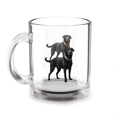 Glass Mug for Dog Lovers with Custom Design, 10oz, Clear and Stylish.
