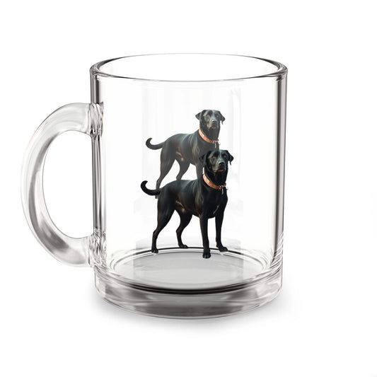 Glass Mug for Dog Lovers with Custom Design, 10oz, Clear and Stylish.