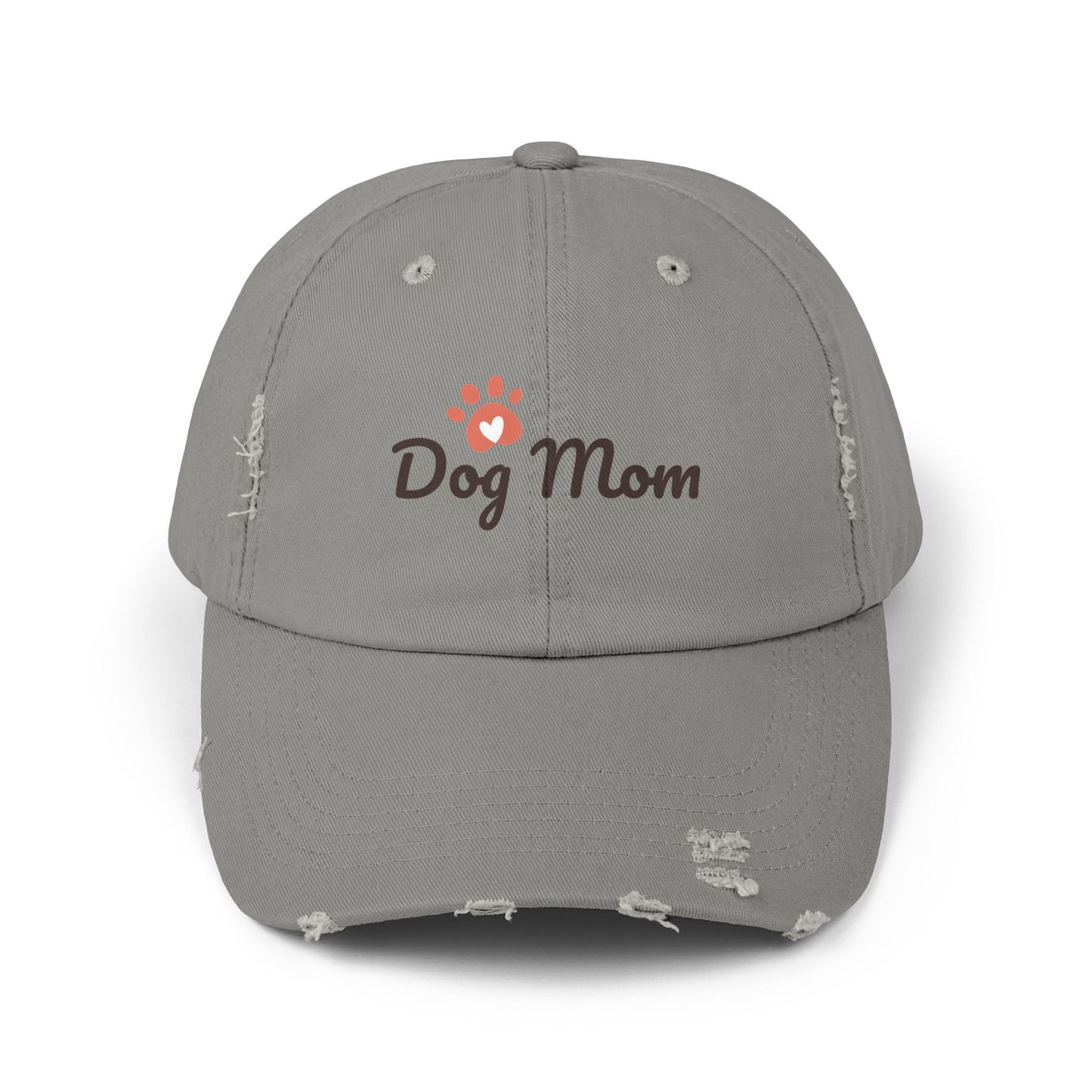 Unisex Distressed Dog Mom Cap