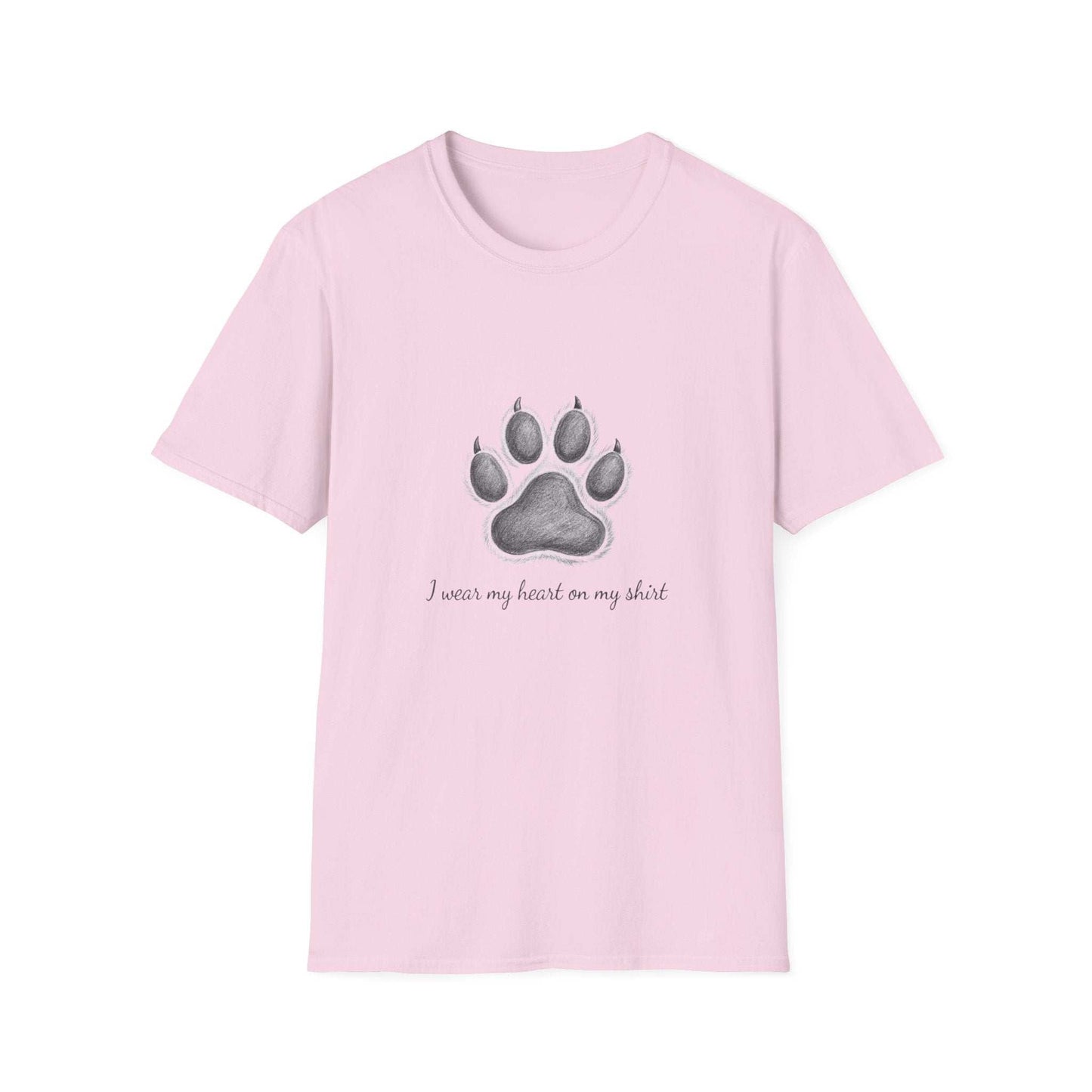 Celebrate dog love with our cozy, stylish Paw Print T-Shirt for dog enthusiasts