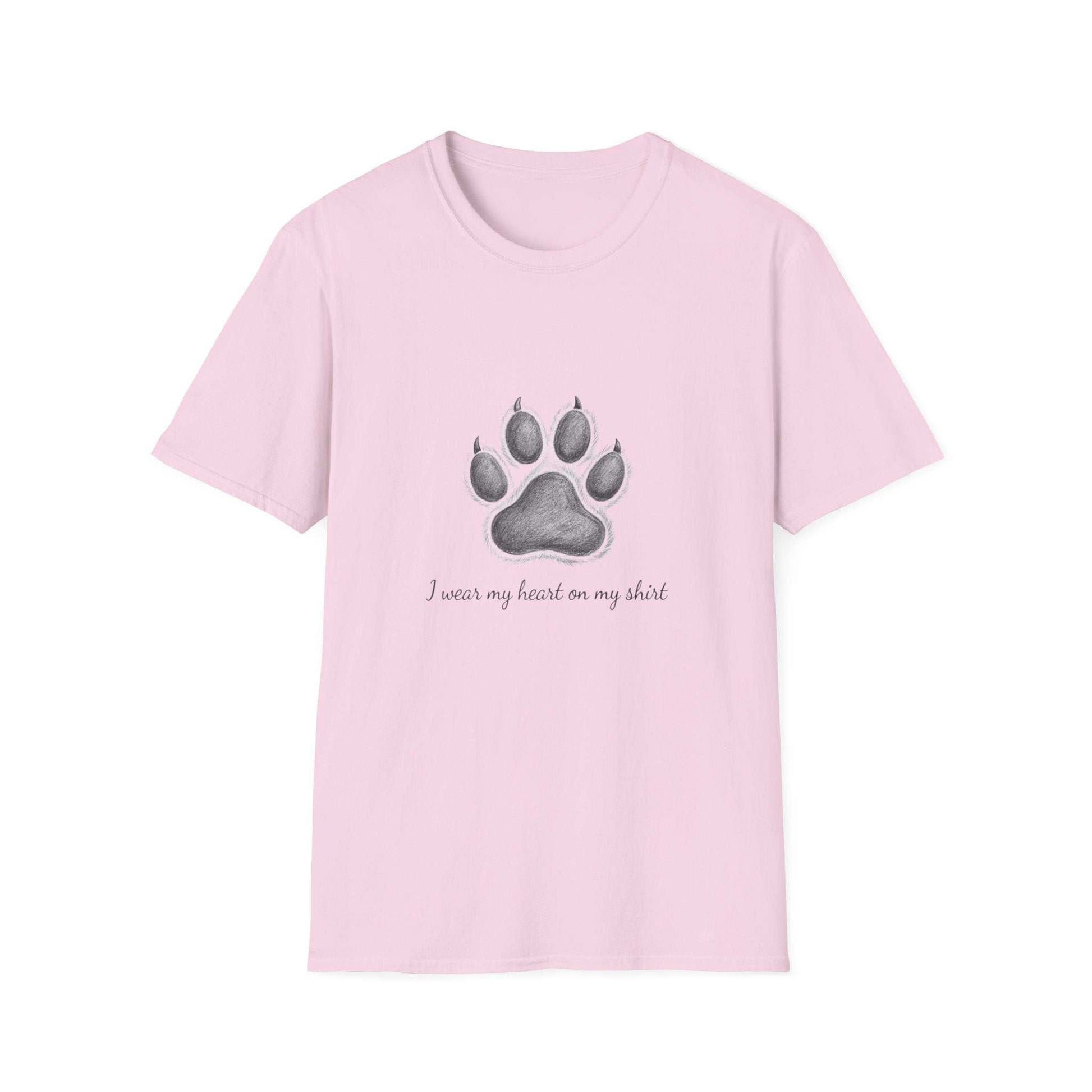 Celebrate dog love with our cozy, stylish Paw Print T-Shirt for dog enthusiasts