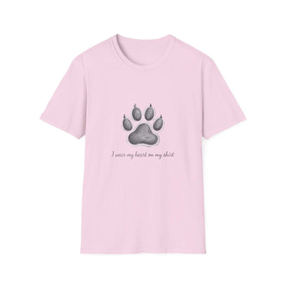 Celebrate dog love with our cozy, stylish Paw Print T-Shirt for dog enthusiasts