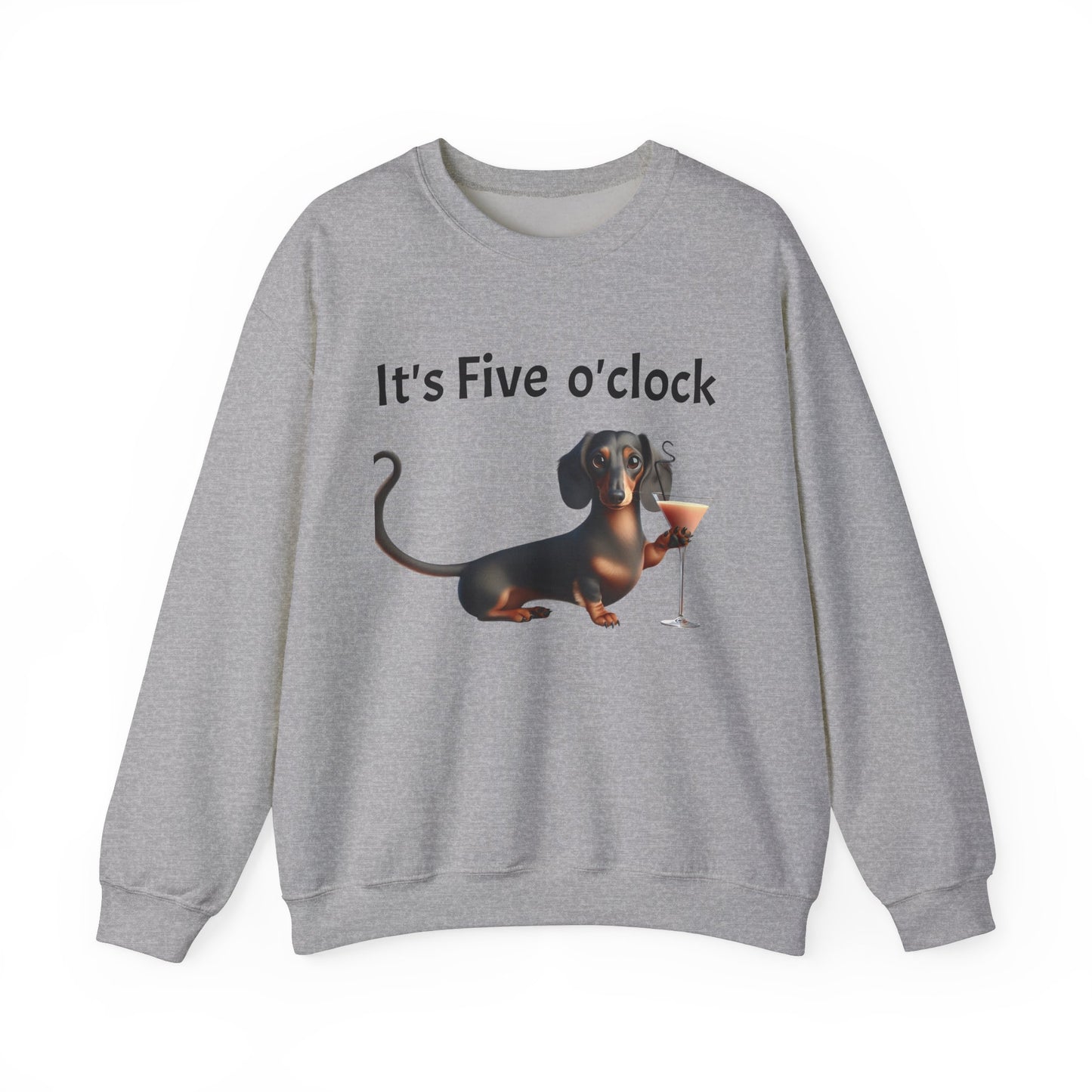 Weiner Dog Five O'clock Unisex Heavy Blend™ Crewneck Sweatshirt