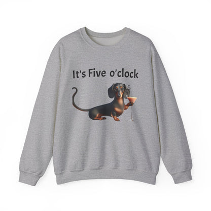 Weiner Dog Five O'clock Unisex Heavy Blend™ Crewneck Sweatshirt