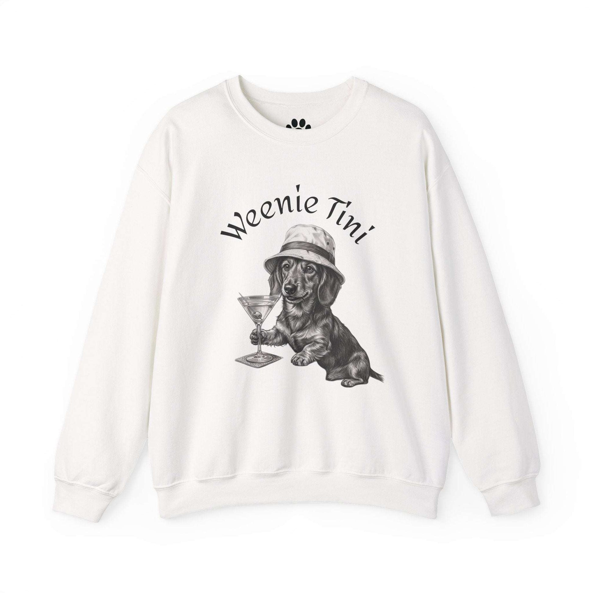 Skylaki Brand Unisex— 'Weenie Tini' Dachshund Cocktail Crewneck