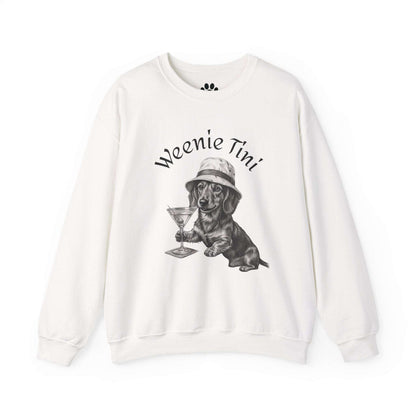 Skylaki Brand Unisex— 'Weenie Tini' Dachshund Cocktail Crewneck