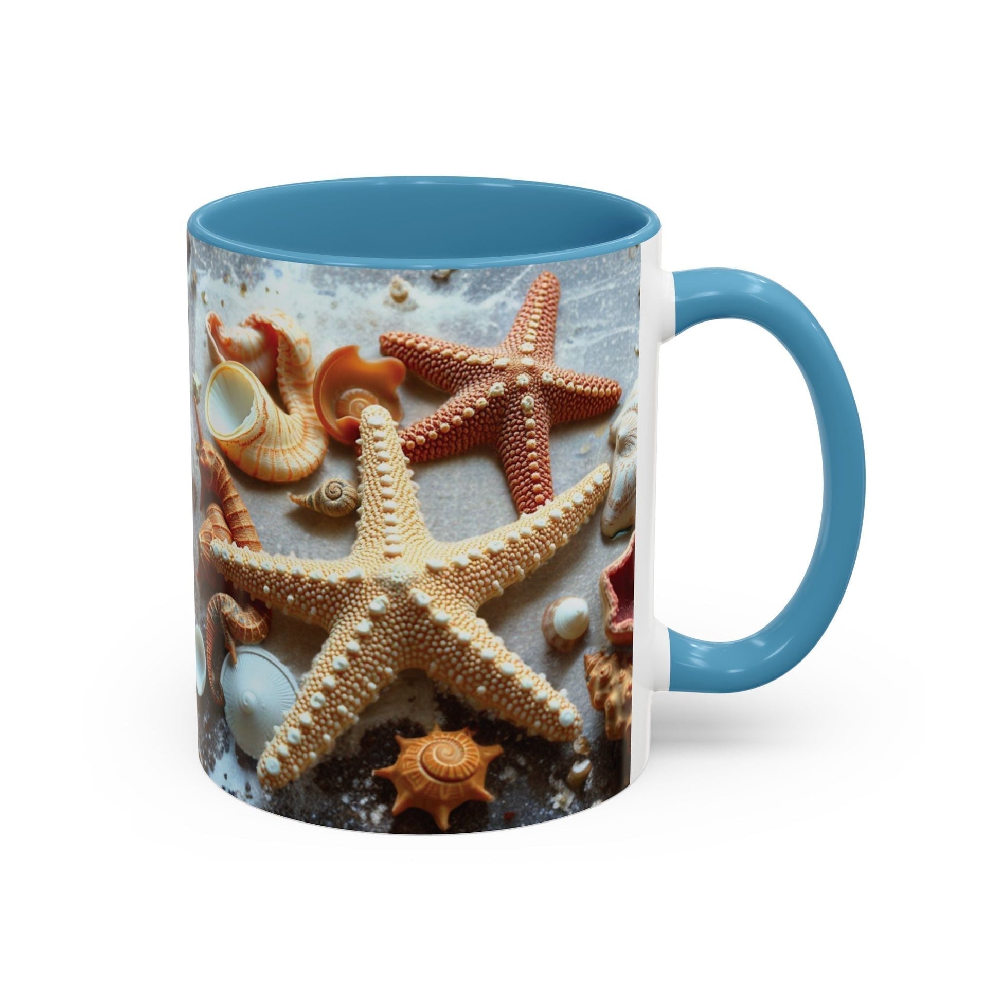 Drinkware: Beach-Themed Accent Coffee Mug with Nautical Design 