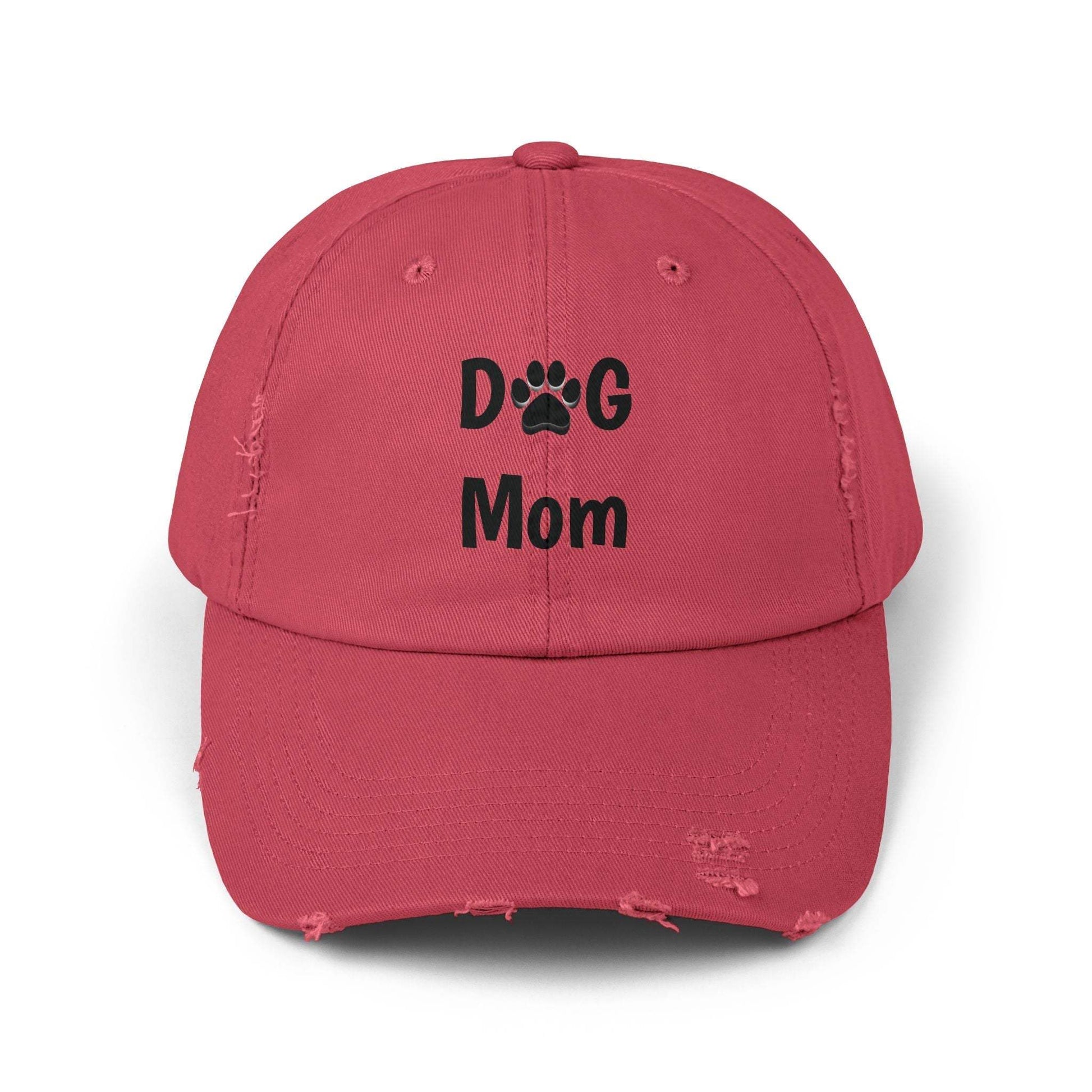 Dog Mom Baseball Cap Unisex - Distressed Design Ball Cap