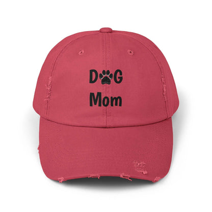 Dog Mom Baseball Cap Unisex - Distressed Design Ball Cap