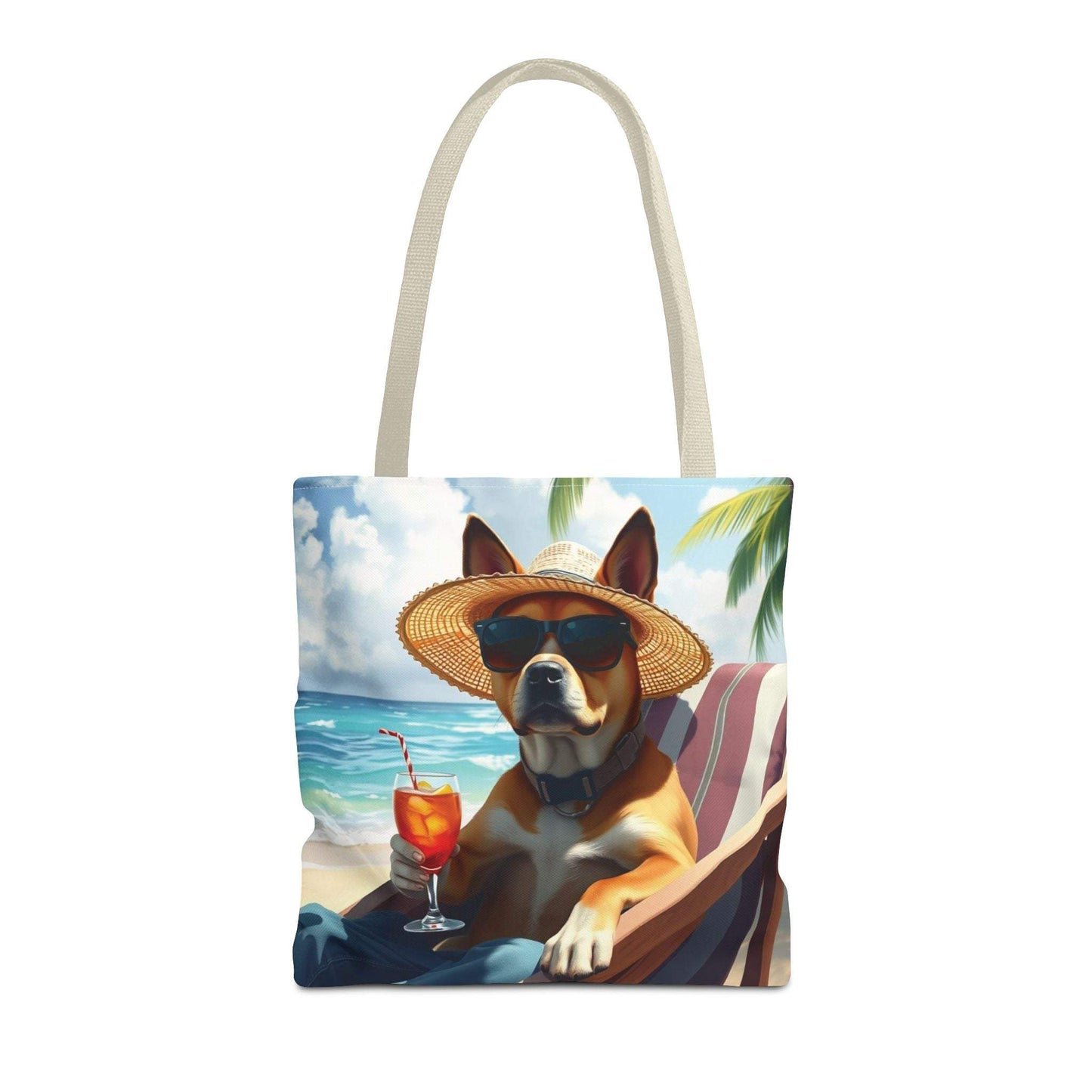 Dog Tote Bag Summer Vibes - Relaxing Beach Style Fun Design