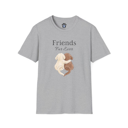 Unisex Friends Fur Ever Dog Shirt Skylaki with crew neckline and reinforced shoulders for dog lovers