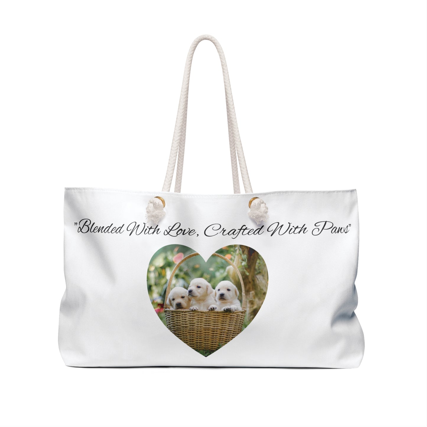 Puppy Basket Weekender Bag