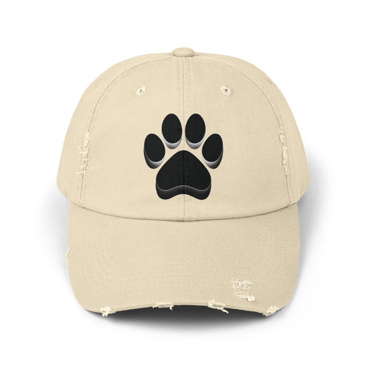 Unisex Distressed Paw  Cap