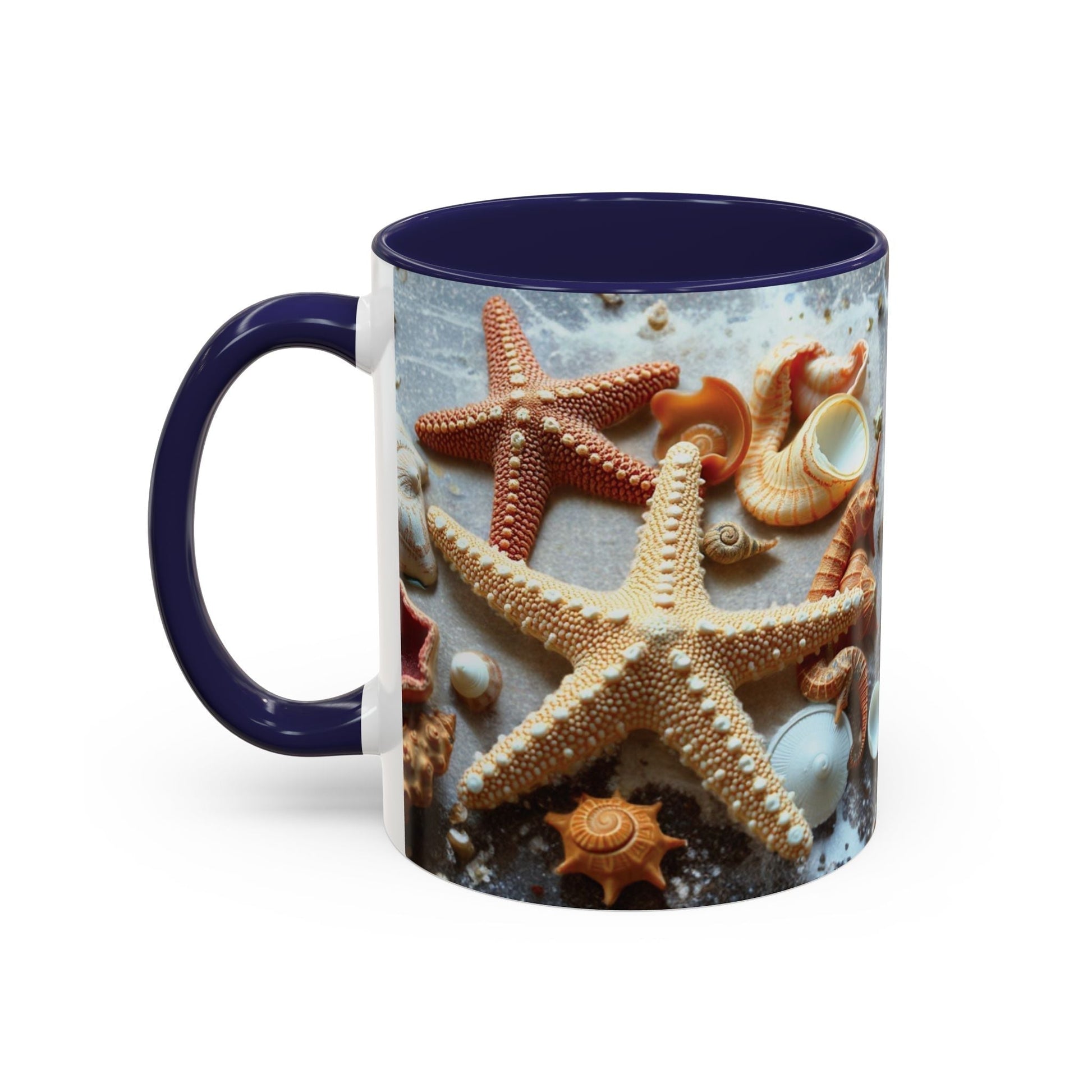Drinkware: Beach-Themed Accent Coffee Mug with Nautical Design 
