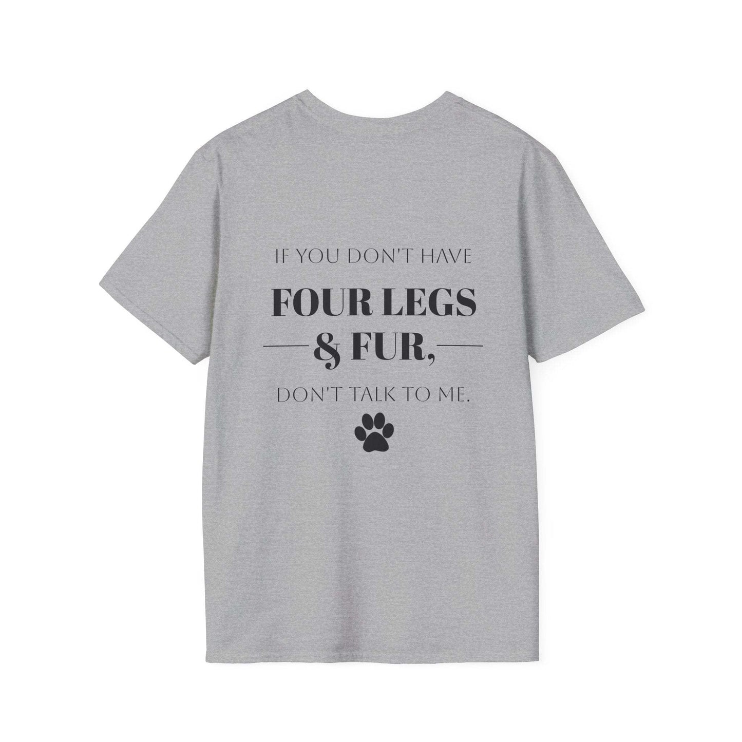 Minimalist Paw Print Pocket Tee made of soft, breathable cotton for pet lovers