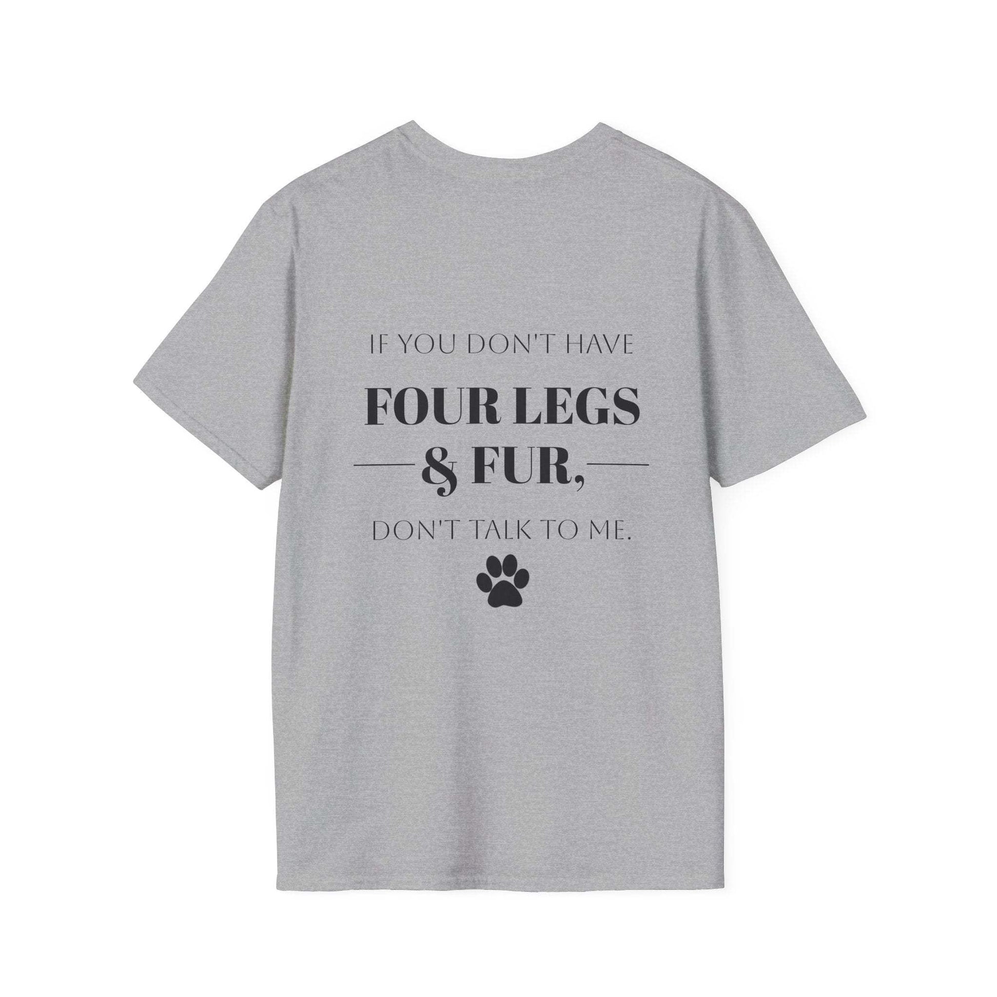Minimalist Paw Print Pocket Tee made of soft, breathable cotton for pet lovers