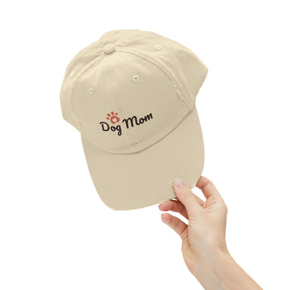 Unisex Distressed Dog Mom Cap