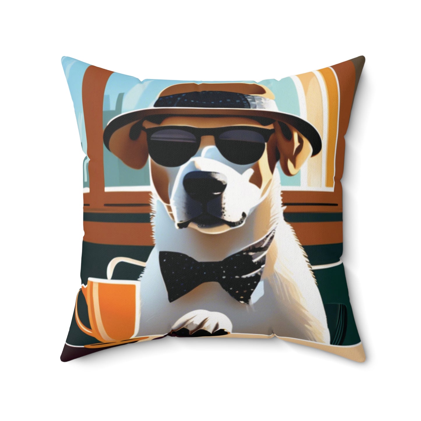 Coffee Hound Square Pillow