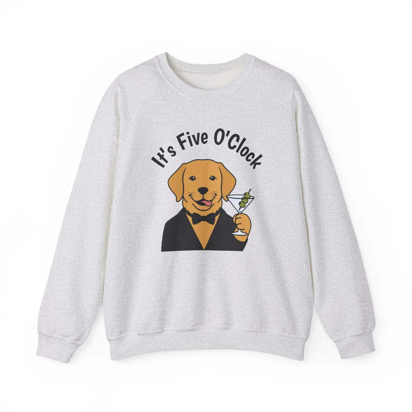 Martini Dog sweatshirt by Skylaki with embroidered chest and wrist details in a cozy crewneck design