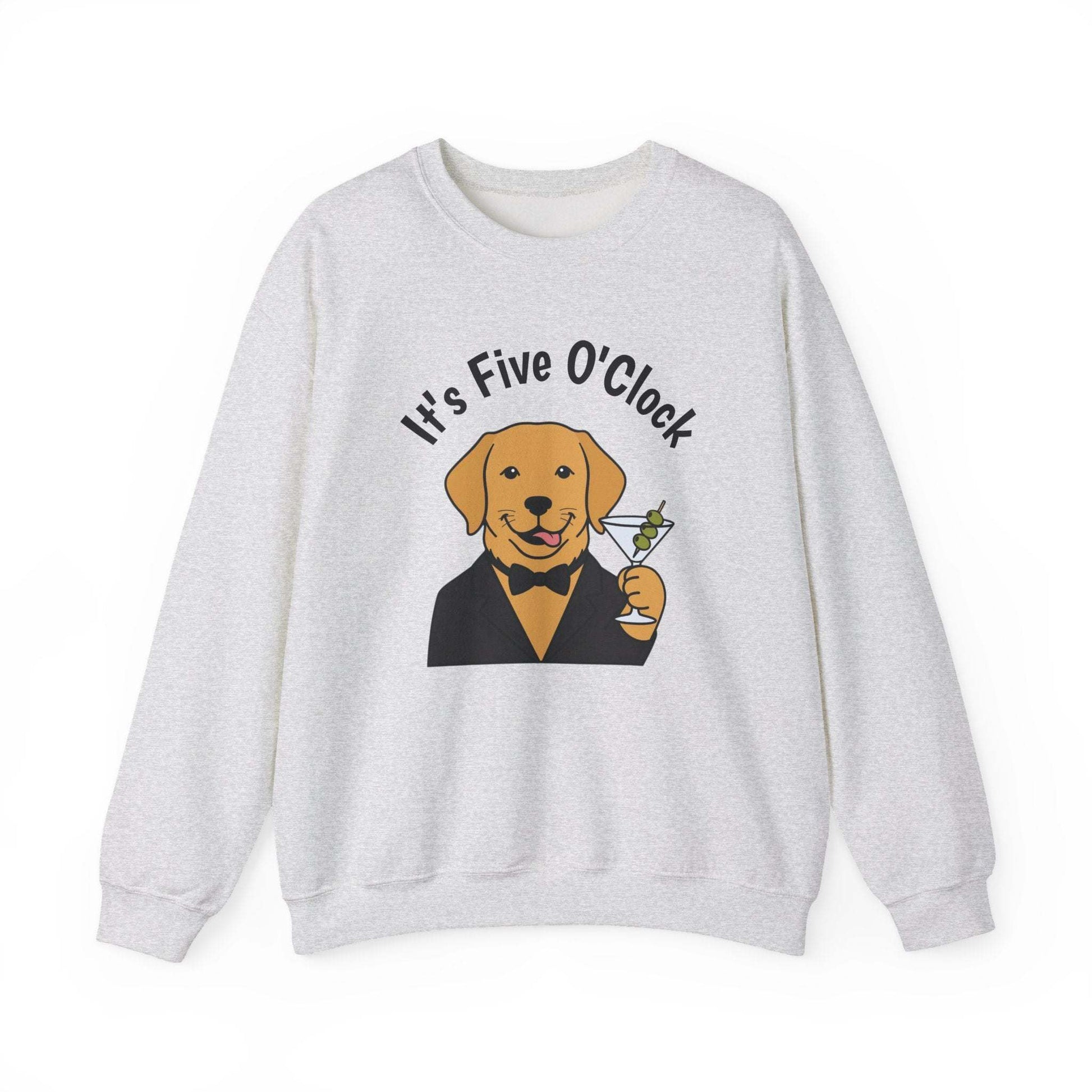 Martini Dog sweatshirt by Skylaki with embroidered chest and wrist details in a cozy crewneck design