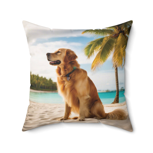 Island Dog Square Pillow