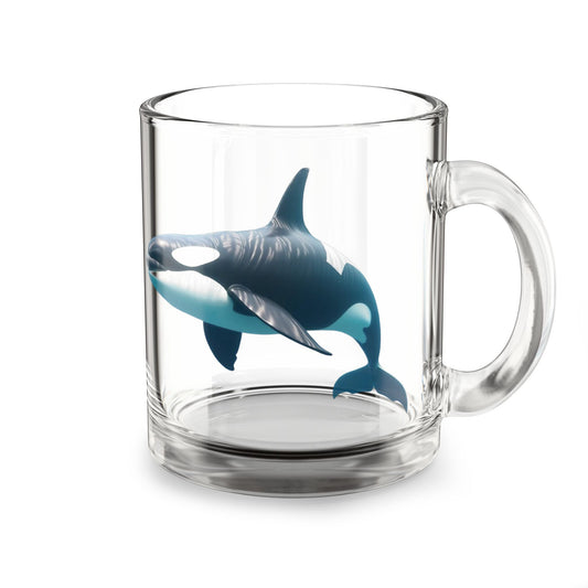 Glass Mug | 10oz Whale Nature Themed Drinkware for Ocean Lovers