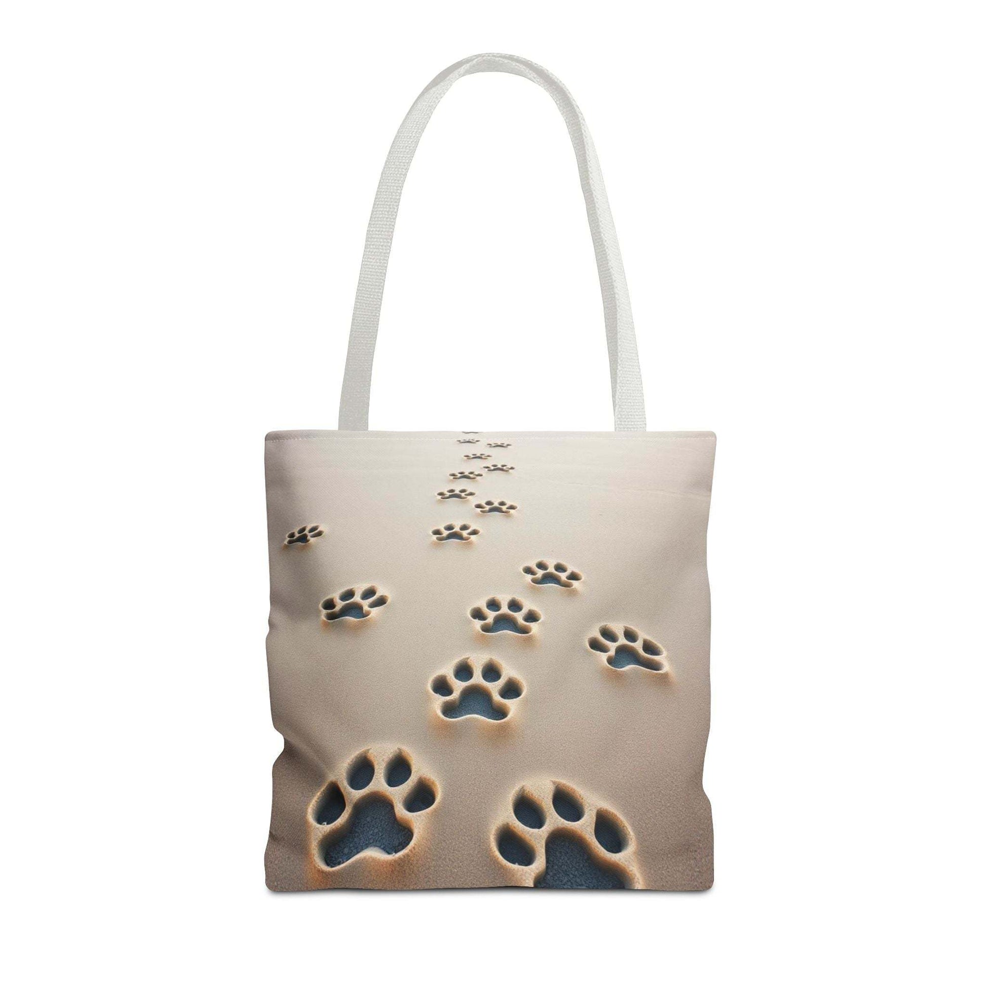Paw Print Tote Bag with paw design, ideal for pet lovers and dog walks.
