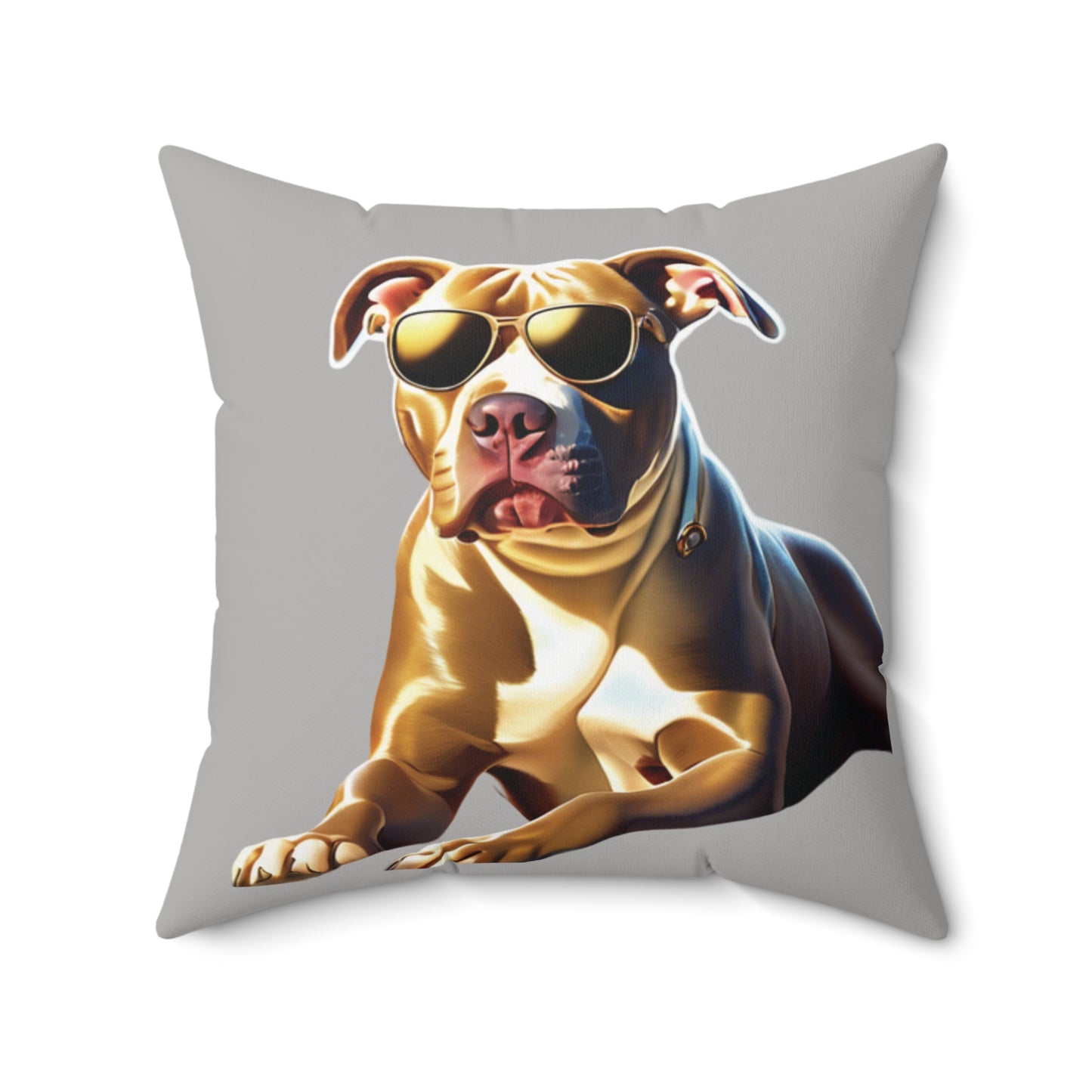 Pit Bull Spun Polyester Square Pillow