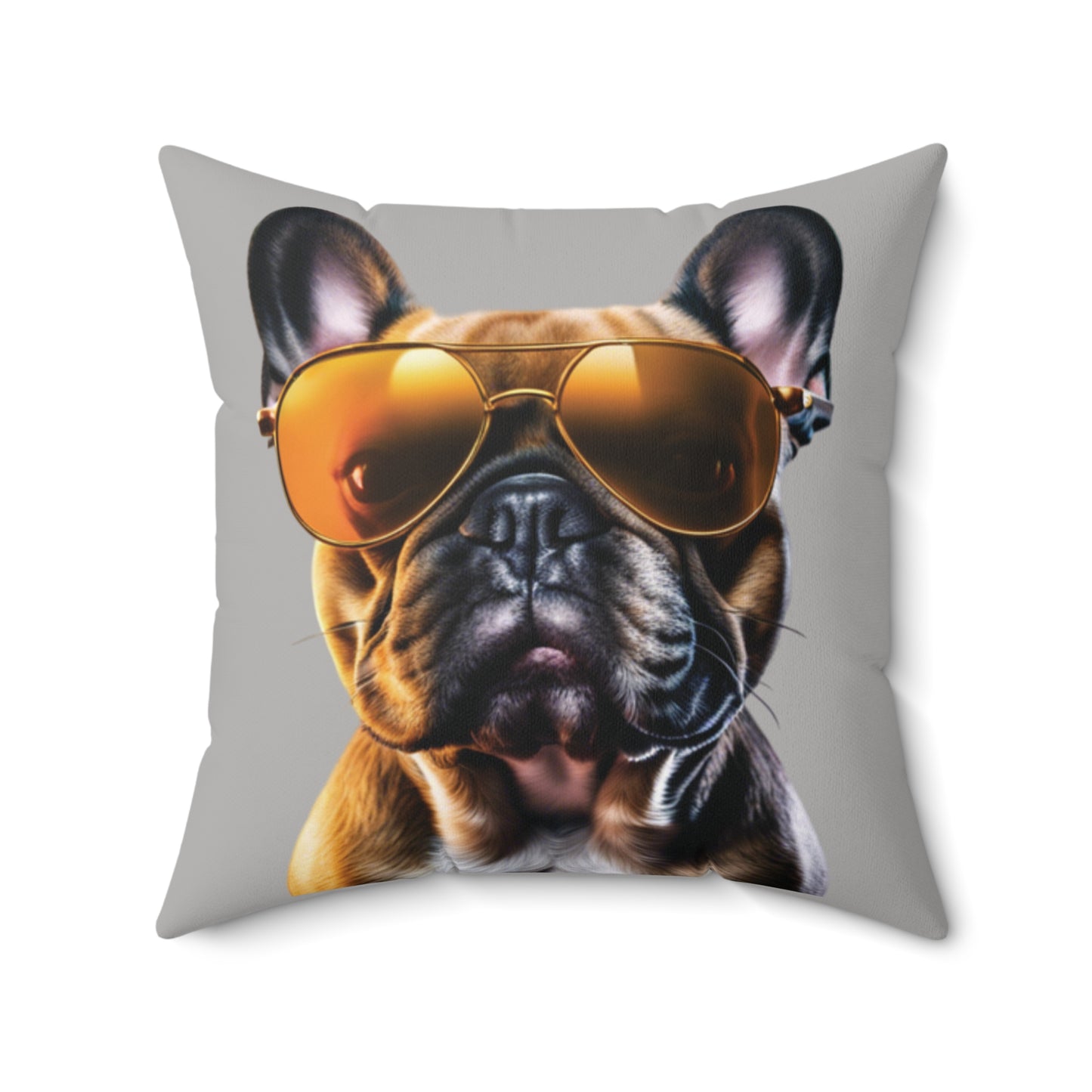 Frenchie Spun Polyester Square Pillow