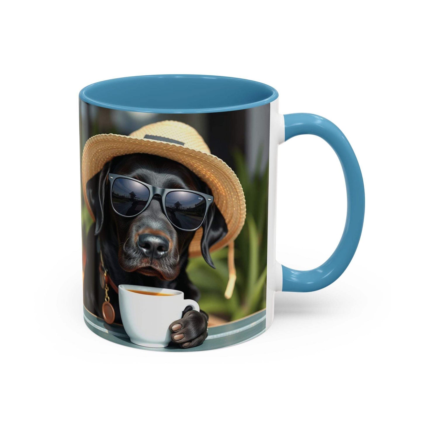 Coffee mug for dog lovers with playful dog design, 11/15oz.