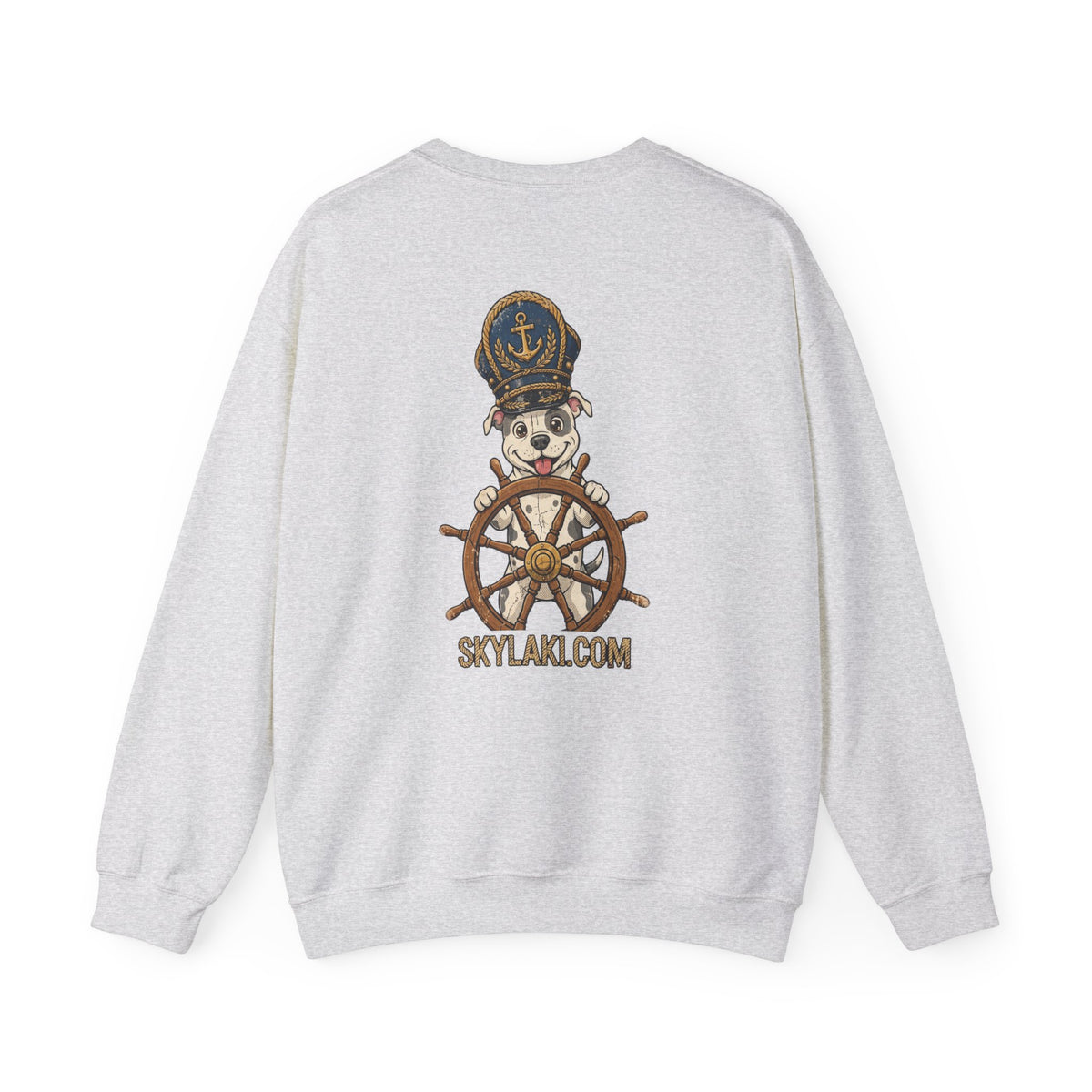 Captain Pitball Sweatshirt Nautical Dog Unisex Skylaki Design