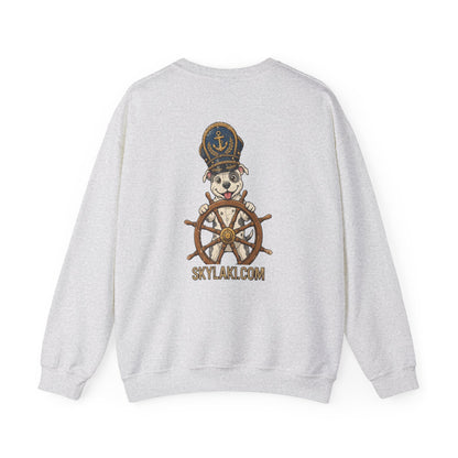 Captain Pitball Sweatshirt Nautical Dog Unisex Skylaki Design