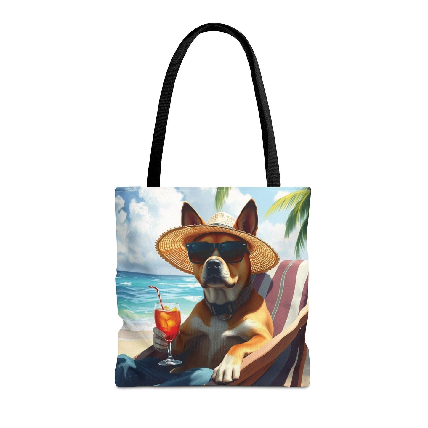 Dog Tote Bag Summer Vibes - Relaxing Beach Style Fun Design